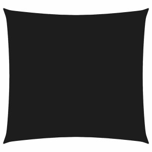 Quadratisches, schwarzes Sonnensegel (2x2 m) aus Oxford-Gewebe für Garten & Terrasse.