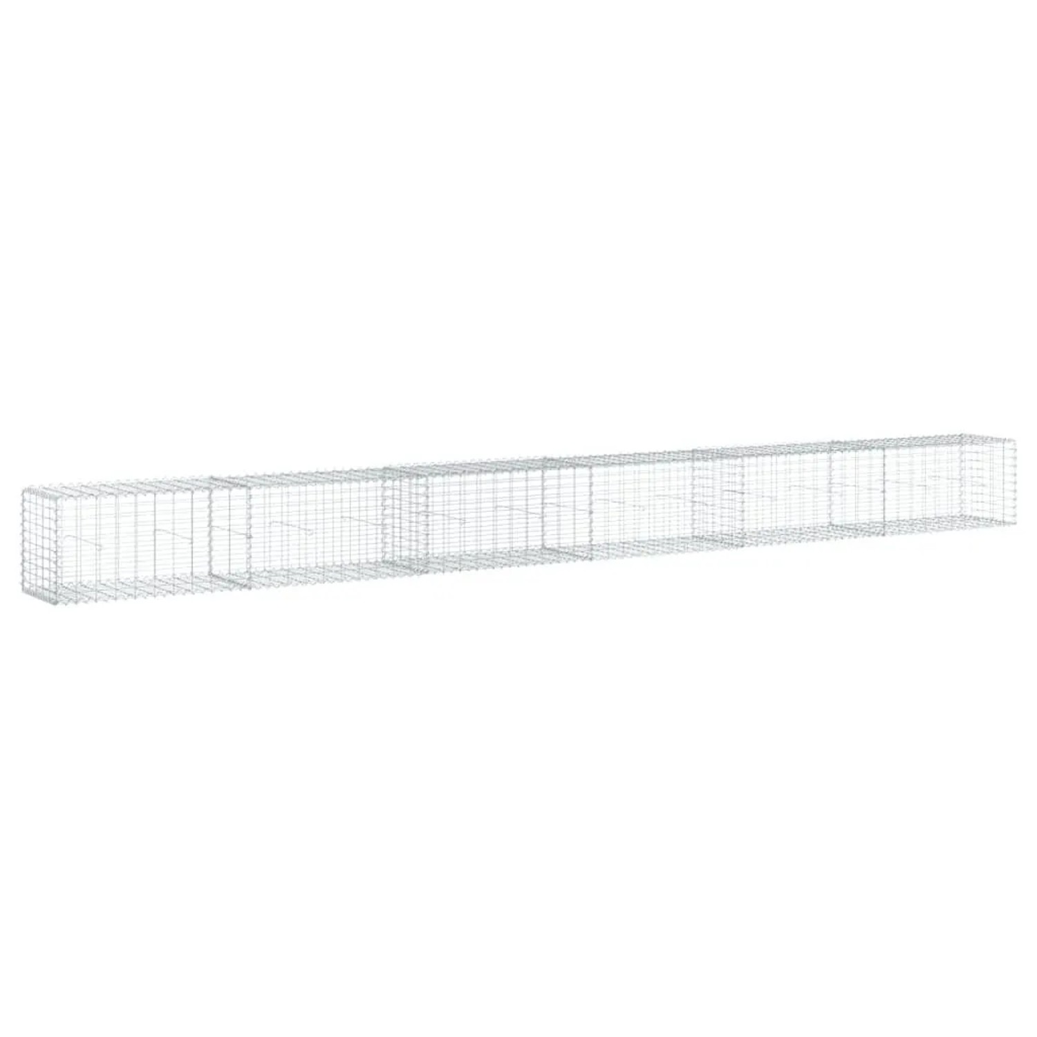 vidaXL Gabione mit Deckel 600x50x50 cm Verzinktes Eisen 3295137