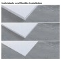 Aquabatos Duschwanne 100x80 cm, weiße, rechteckige Duschtasse in Schieferoptik zeigt verschiedene Installationsarten.