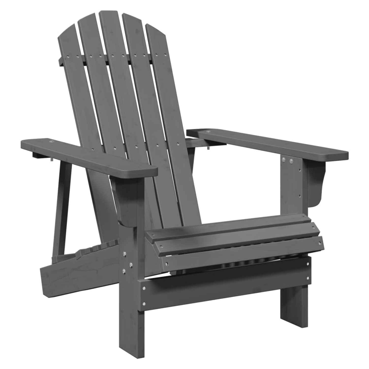 vidaXL Adirondack-Stuhl Grau 69x85x90,5 cm Massivholz Tanne günstig online kaufen