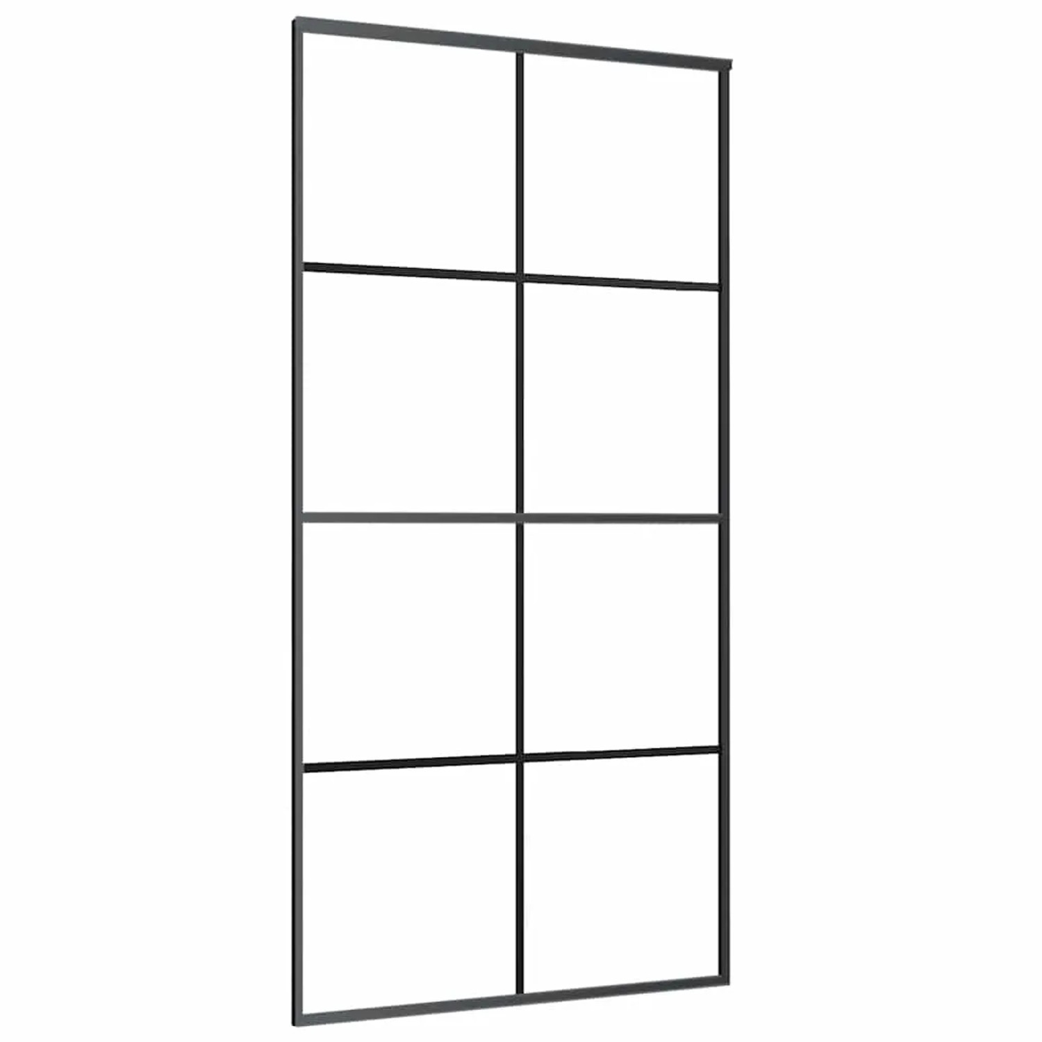 vidaXL Schiebetür Schwarz 102,5x205 cm ESG-Glas und Aluminium 151674