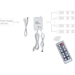 Paulmann YourLED Controller mit IR-Fernbedienung zum Dimmen und Schalten von LED-Streifen.