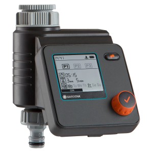 Gardena Select Bewässerungscomputer zur automatischen Gartenbewässerung mit LC-Display.