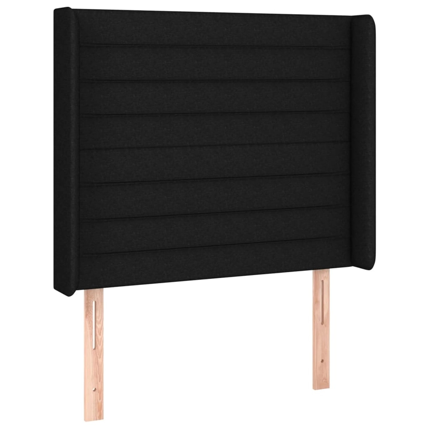 vidaXL LED Kopfteil Schwarz 103x16x118/128 cm Stoff 3124180