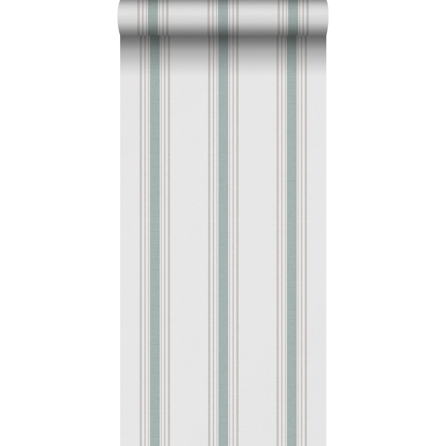 Sanders & Sanders Tapete Streifen Grün und Grau 53 cm x 10.05 m günstig online kaufen