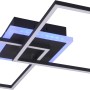 Moderne LED-Deckenleuchte Arribo in Schwarz matt mit RGBW-Funktion und quadratischem Design.