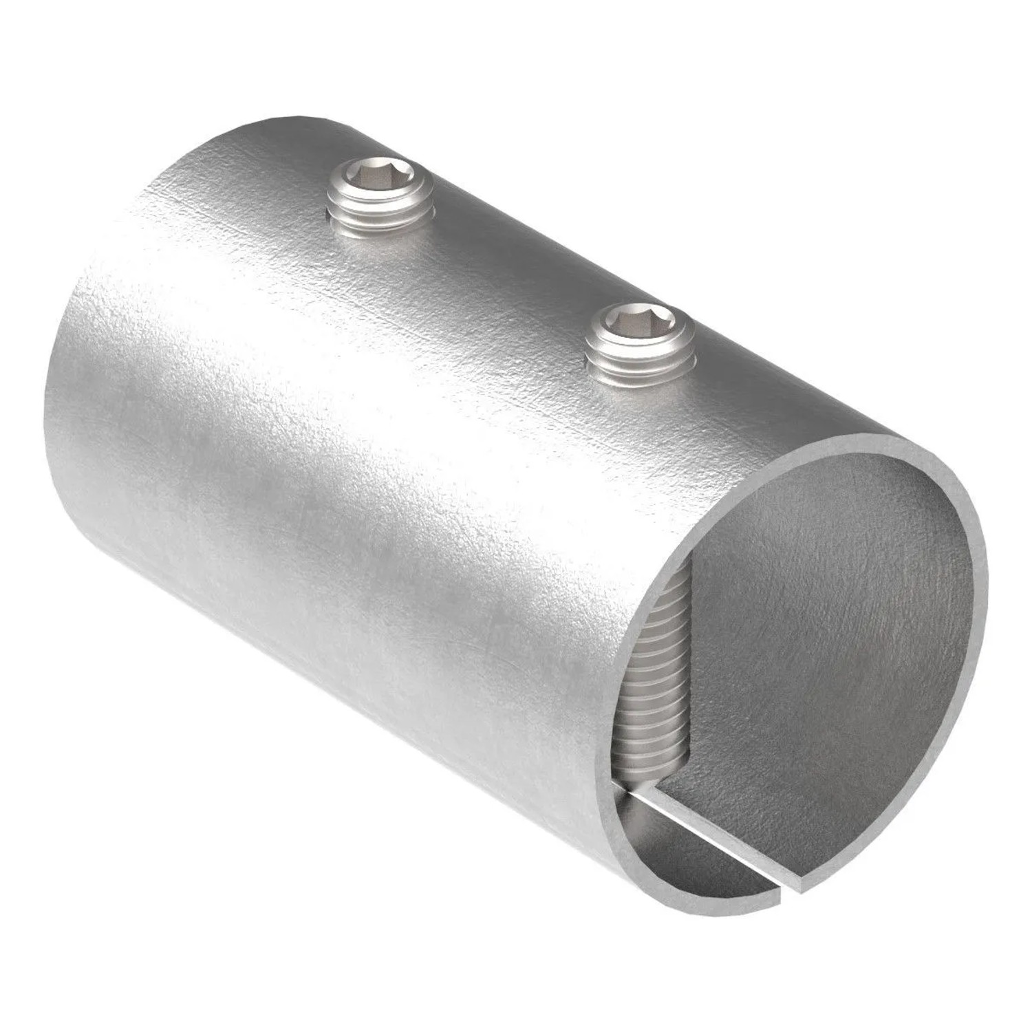 FeNau Rohrverbinder V2A Für Rohr Ø 42,4 X 2,5 mm L 65 mm Mit Klemmschrauben