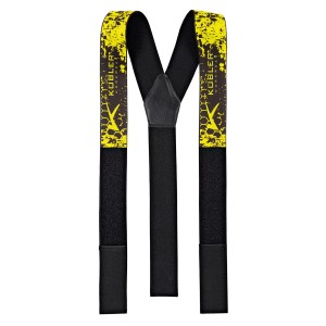 Kübler Forest Hosenträger, warngelb, Größe M, elastisch und verstellbar für Arbeitskleidung.