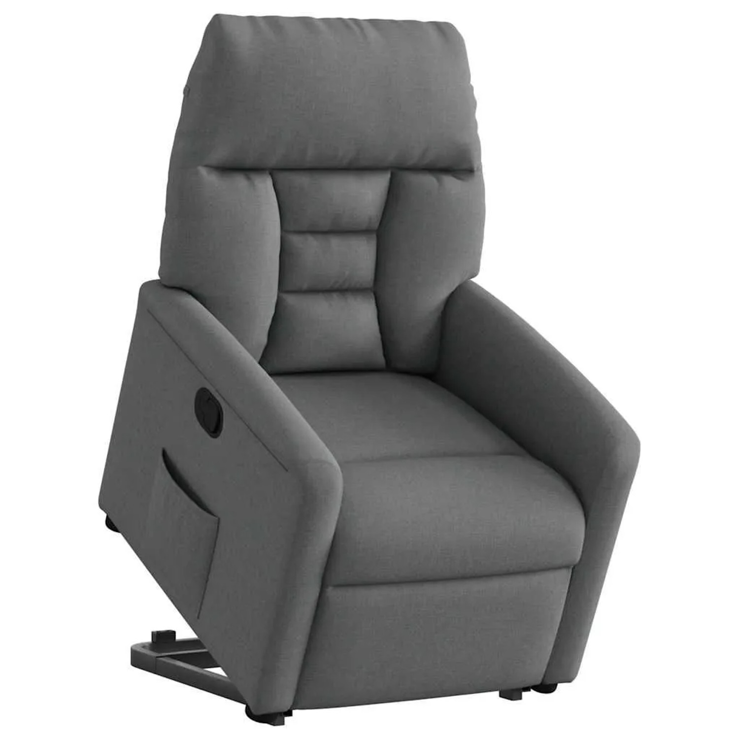 vidaXL Relaxsessel mit Aufstehhilfe Dunkelgrau Stoff 3303033