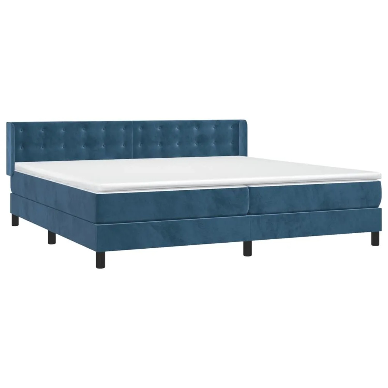 vidaXL Boxspringbett mit Matratze Dunkelblau 200x200 cm Samt 3131223 günstig online kaufen