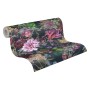 Vliestapete mit Blumenmuster in Grün und Schwarz. Dekorative Tapete mit floralem Design.