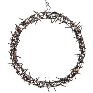 ECD Germany Lichterkranz, 38cm, mit 300 warmweißen LEDs für festliche Weihnachtsdekoration.