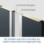 Schnittbild EcoStar Haustür Isopro Secur: Mehrfachverglasung mit P4A Sicherheitsglas.