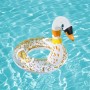 Glitzernder Bestway Schwimmring mit Schwan im Wasser.
