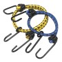 Prophete Gepäckträgergurt-Set mit Haken, gelb und blau, für Fahrradtaschen.