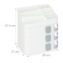 Relaxdays Kosmetikorganizer Kunststoff Weiß mit Schubladen Stapelbar 27,5 cm x 26 cm x 21 cm 2 kg_4