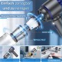 Steinborg SB-1041 Mini Akku Handstaubsauger: Doppelfiltersystem mit Metall- und HEPA-Filter, zerlegbar und waschbar.