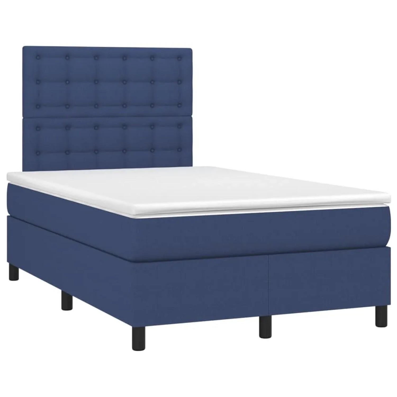 vidaXL Boxspringbett mit Matratze & LED Blau 120x200 cm Stoff 3135187 günstig online kaufen