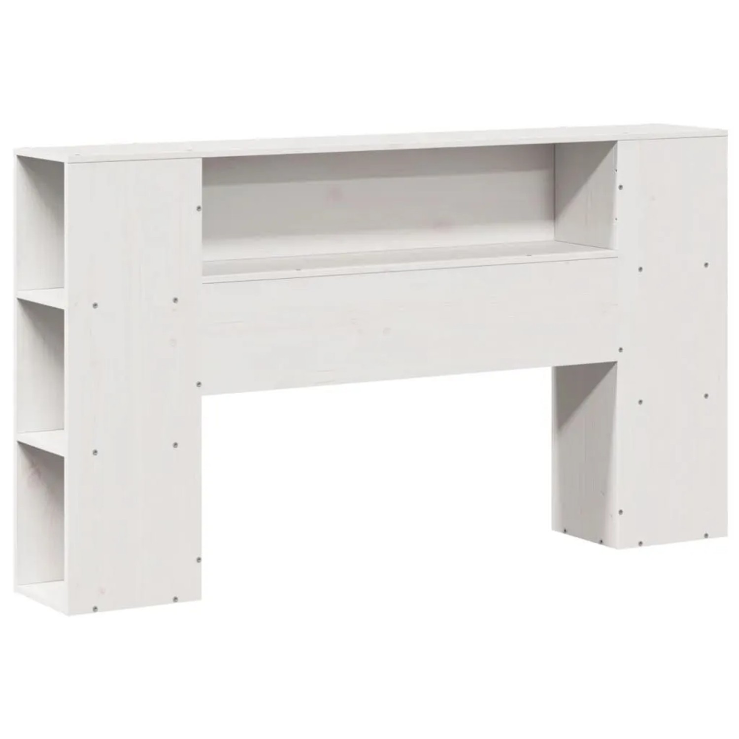 vidaXL Kopfteil mit Stauraum Weiß 160 cm Massivholz Kiefer 855625