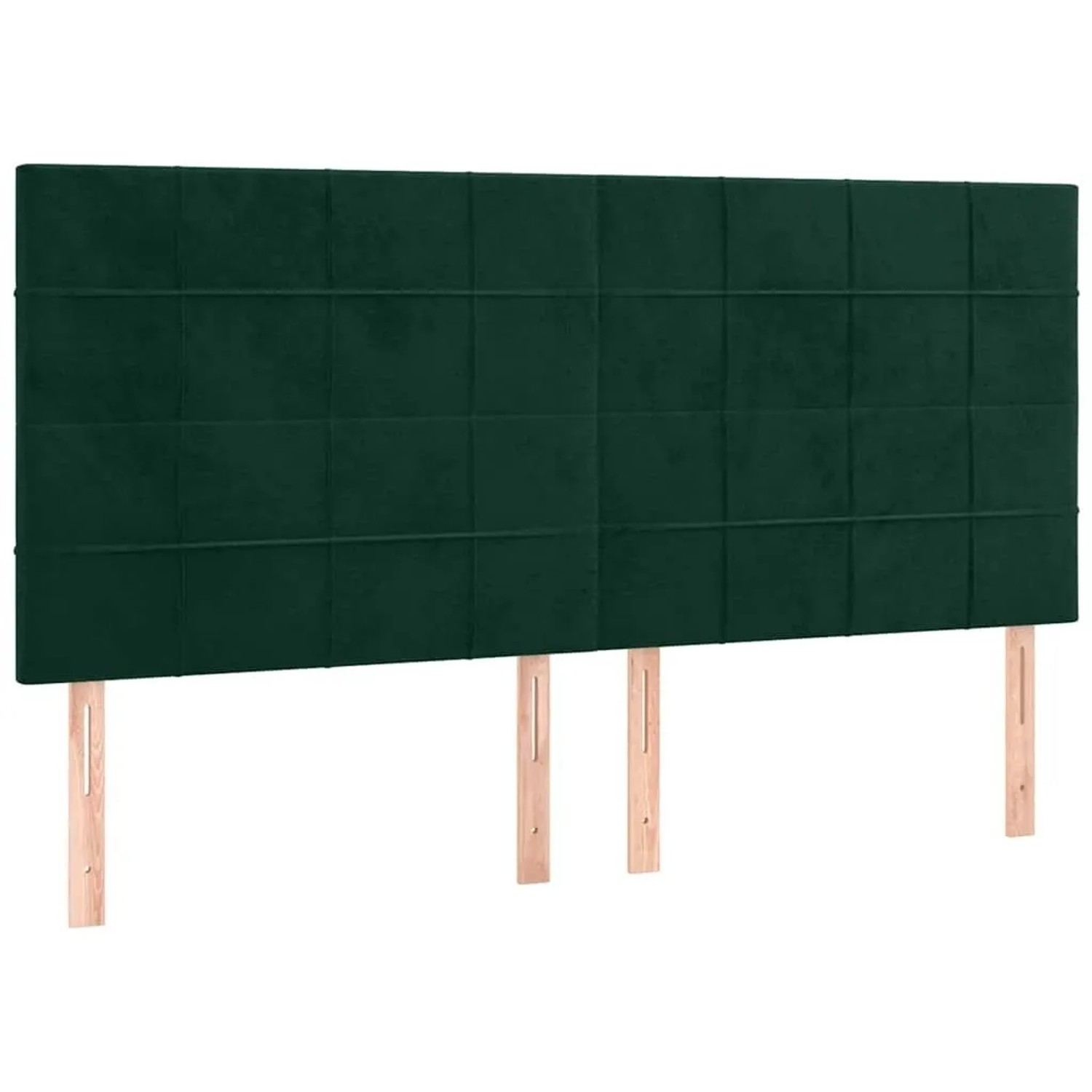 vidaXL Kopfteil Dunkelgrün 200 x 5 x 118/128 cm Samt 3116401
