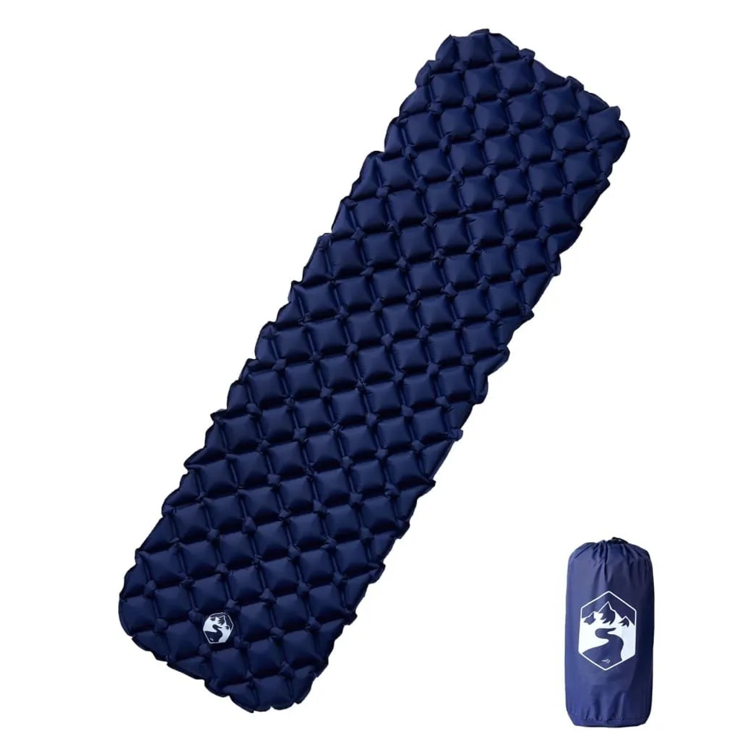 vidaXL Aufblasbare Isomatte Marineblau 190x58x6 cm 4007117