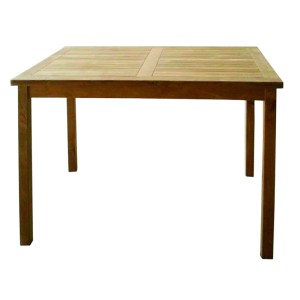 Lex Premium Teak Gartentisch, rechteckig, aus hellem Teakholz mit Lattenplatte. Ideal für Garten & Terrasse.