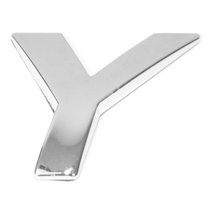 Eufab 3D Autoaufkleber Y in Chrom-Optik, selbstklebend für die Außenausstattung.