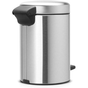 PROREGAL Tretmülleimer, 3 Liter, Edelstahl matt, mit Soft-Verschluss.