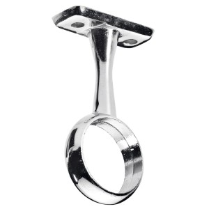 Schrankrohr Mittelträger aus Zinkdruckguss, rund, zur Stabilisierung von Kleiderstangen.