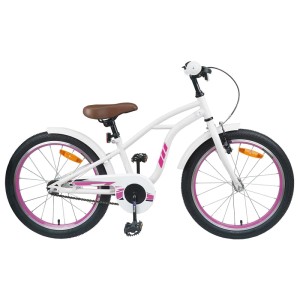 vidaXL Kinderfahrrad 22 Zoll für 7-12 Jahre Alt Weiß 42009683