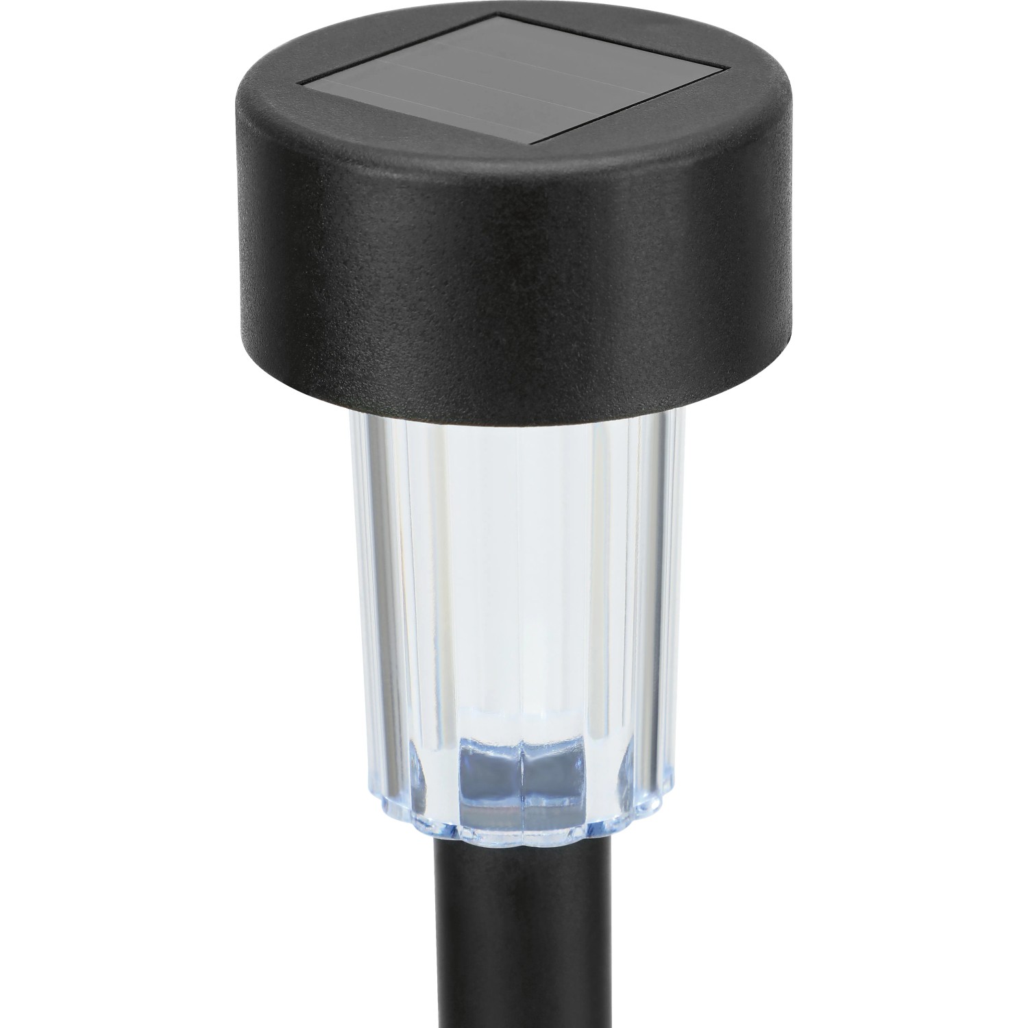 Schwarzer Solar-LED-Gartenstecker im 8er-Set, Ø 5,5 x 40 cm, für stimmungsvolle Außenbeleuchtung.