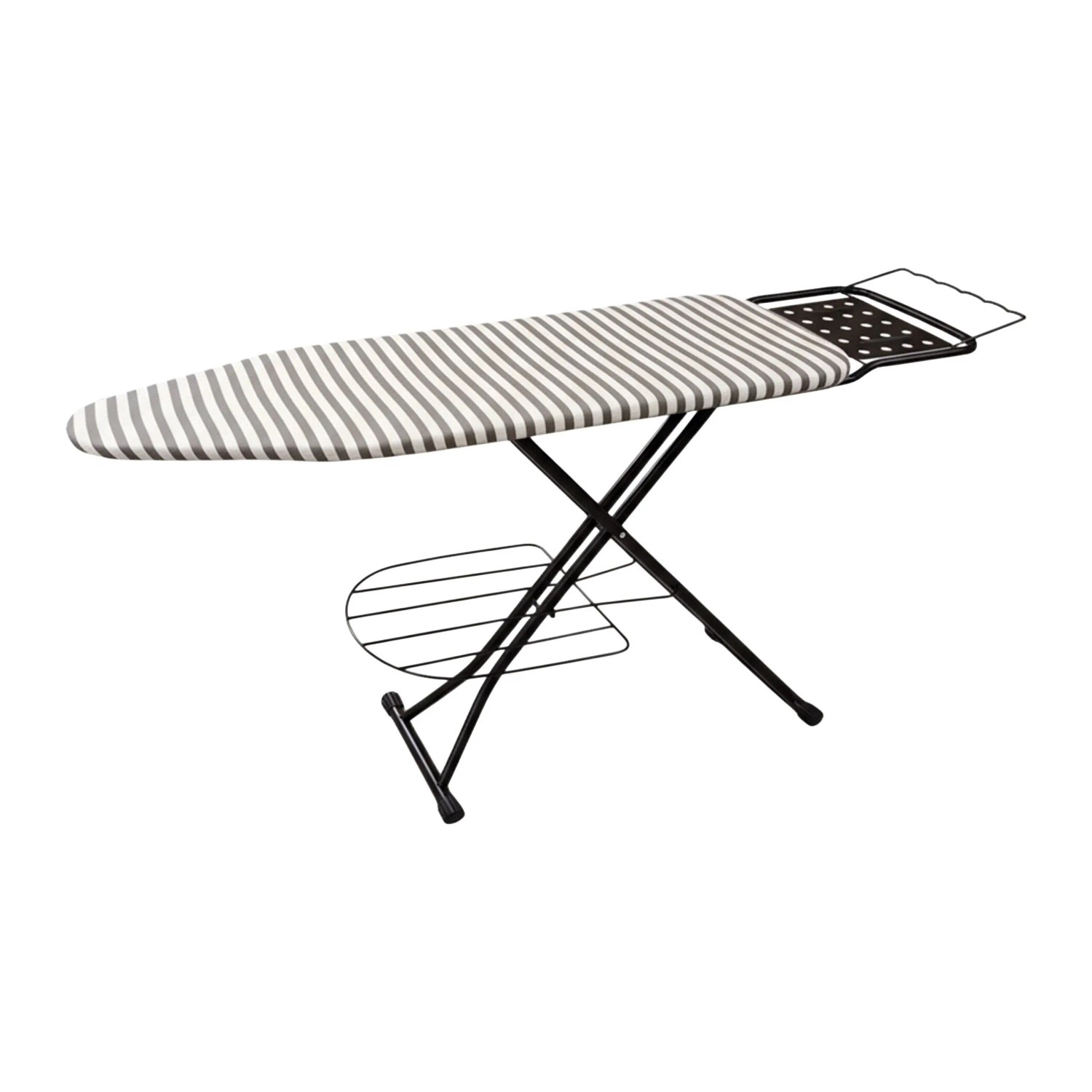 Relaxdays Bügelbrett Stahl Bunt Höhenverstellbar Klappbar mit Bügeleisenablage und Kleidergitter 110 cm x 33 cm