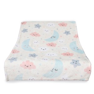 Bestlivings Kuscheldecke Kids mit Sonne, Mond und Sterne Muster für Kinderzimmer.