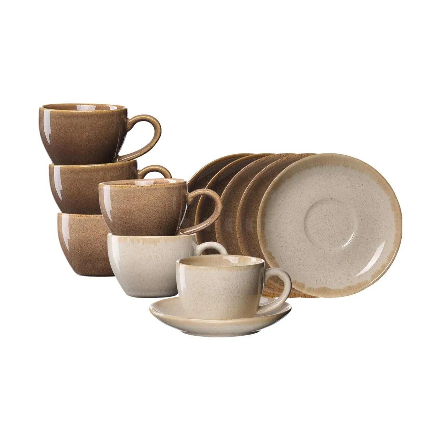Ritzenhoff & Breker Sahara Espressotasse mit Untertasse 6er Set Mix