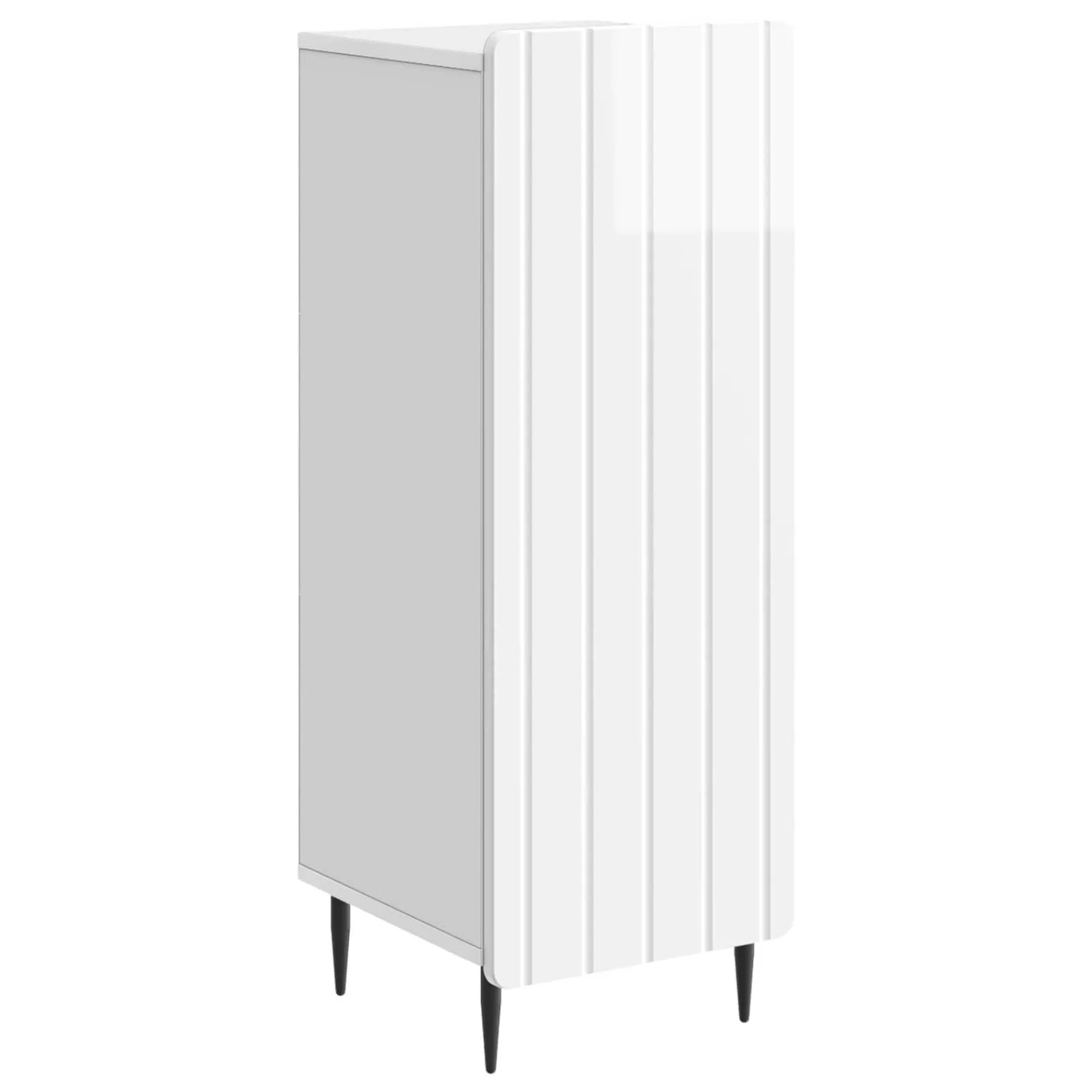 vidaXL Sideboard Hochglanz Weiß 34,5 x 33 x 92 cm Holzwerkstoff 894369