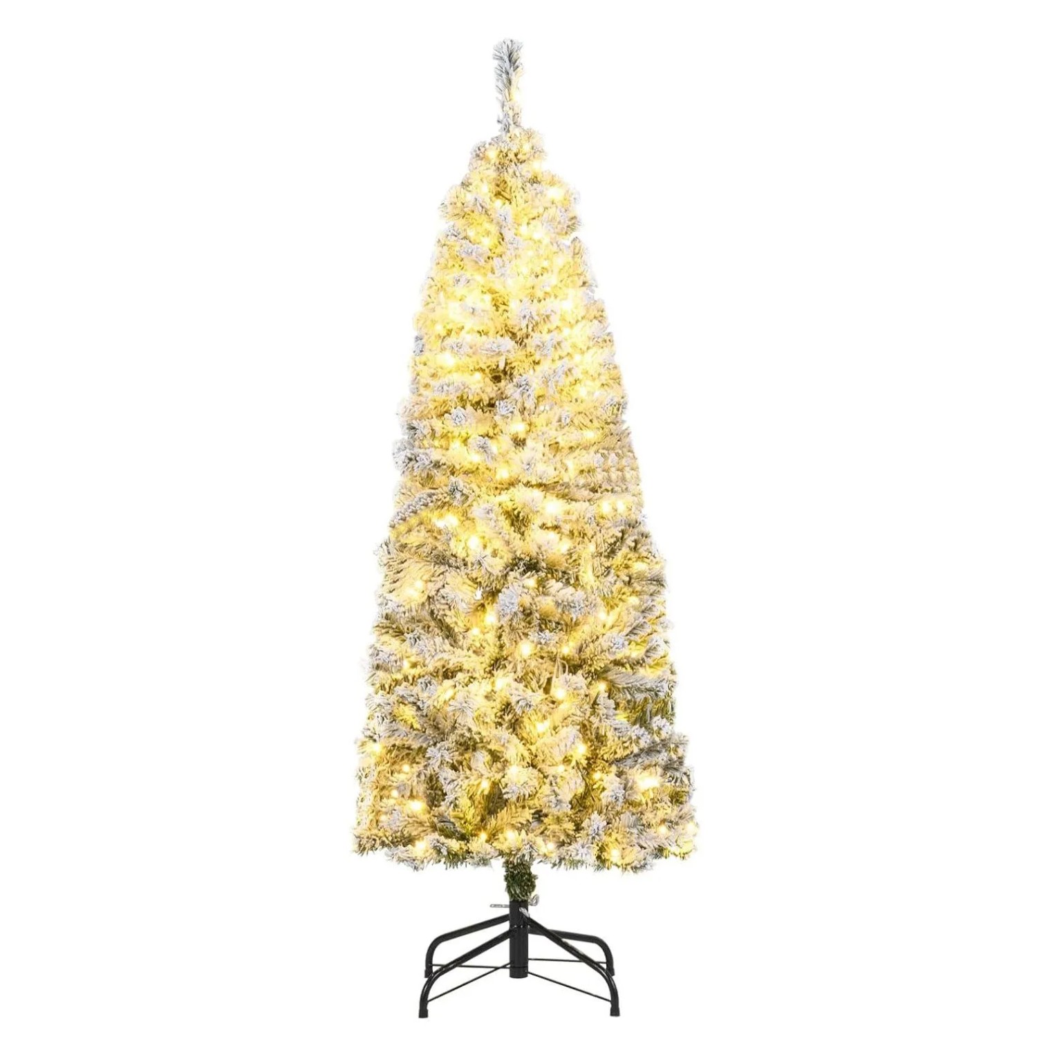 Costway Weihnachtsbaum mit 180 Led-Lichtern & 8 Lichtmodi 150 cm