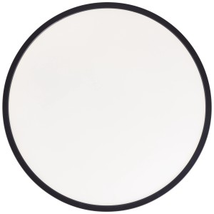 Runde, dimmbare LED Deckenleuchte Brennan, 54cm, schwarz/weiß, 4000K, für Bad & Küche.