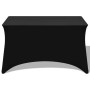 Schwarze Stretch-Tischhusse für Stehtische, 2er Set, 183x76x74cm, ideal für Partys.