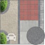 Terralith Pflasterfugenmörtel Steingrau für PKW-Flächen. Verschiedene Pflasterungen, Fugen und Mörteltextur.