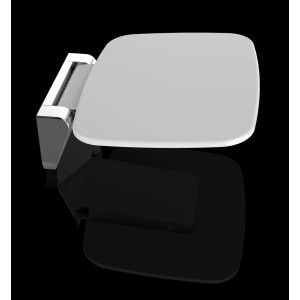 Glasdeals Klappbarer Duschsitz Chrom Weiß 1777