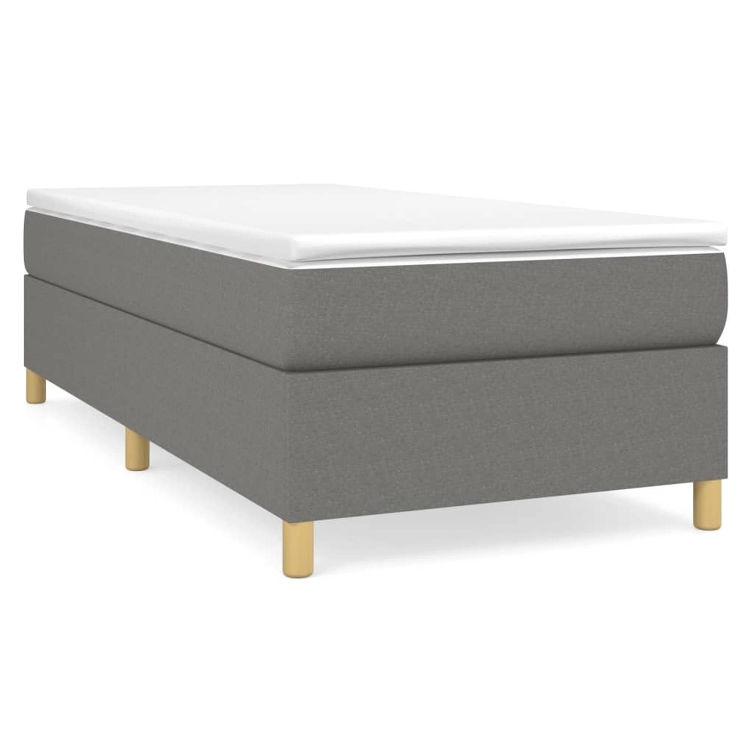 vidaXL Boxspringbett Dunkelgrau 100x200 cm Stoff1389497 günstig online kaufen