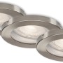 Briloner LED-Einbaustrahler 3er-Set in Nickel Matt, IP65, für Innenräume.
