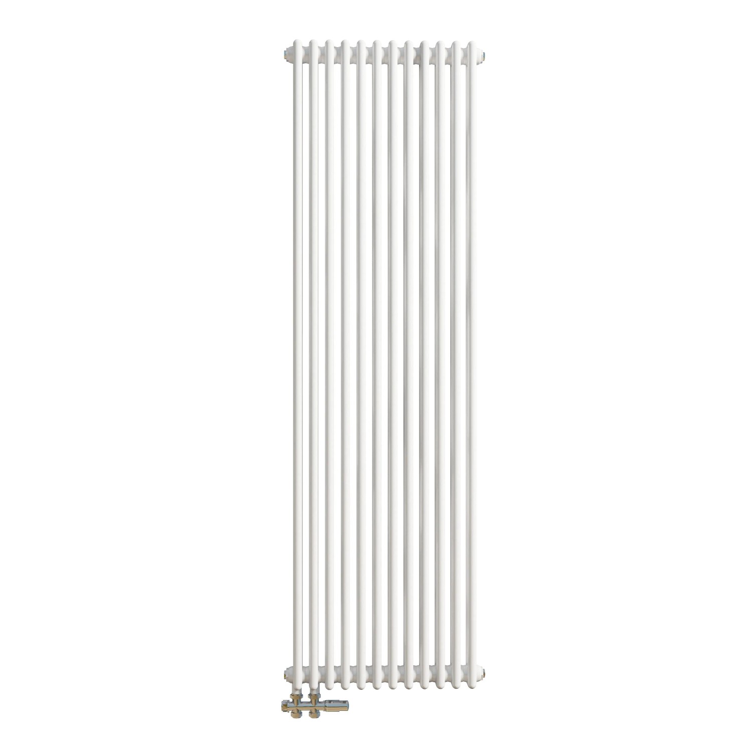 Duschparadies 2 Säulen Traditioneller Heizkörper in Gusseisen-Optik 1800x560mm 1815W für Warmwasserbetrieb Weiß