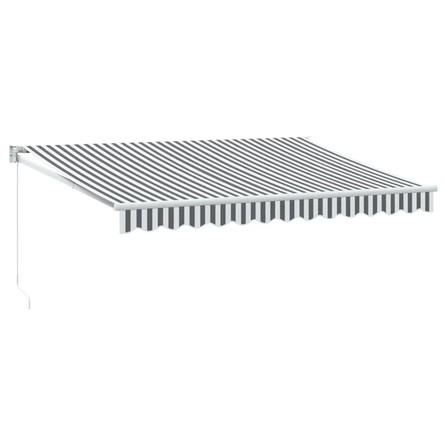 vidaXL Markise Einziehbar Anthrazit & Weiß 3,5x2,5 m Stoff & Aluminium 3216104