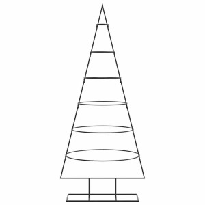 vidaXL Metall-Weihnachtsbaum für Dekorationen Schwarz 150 cm 4018948