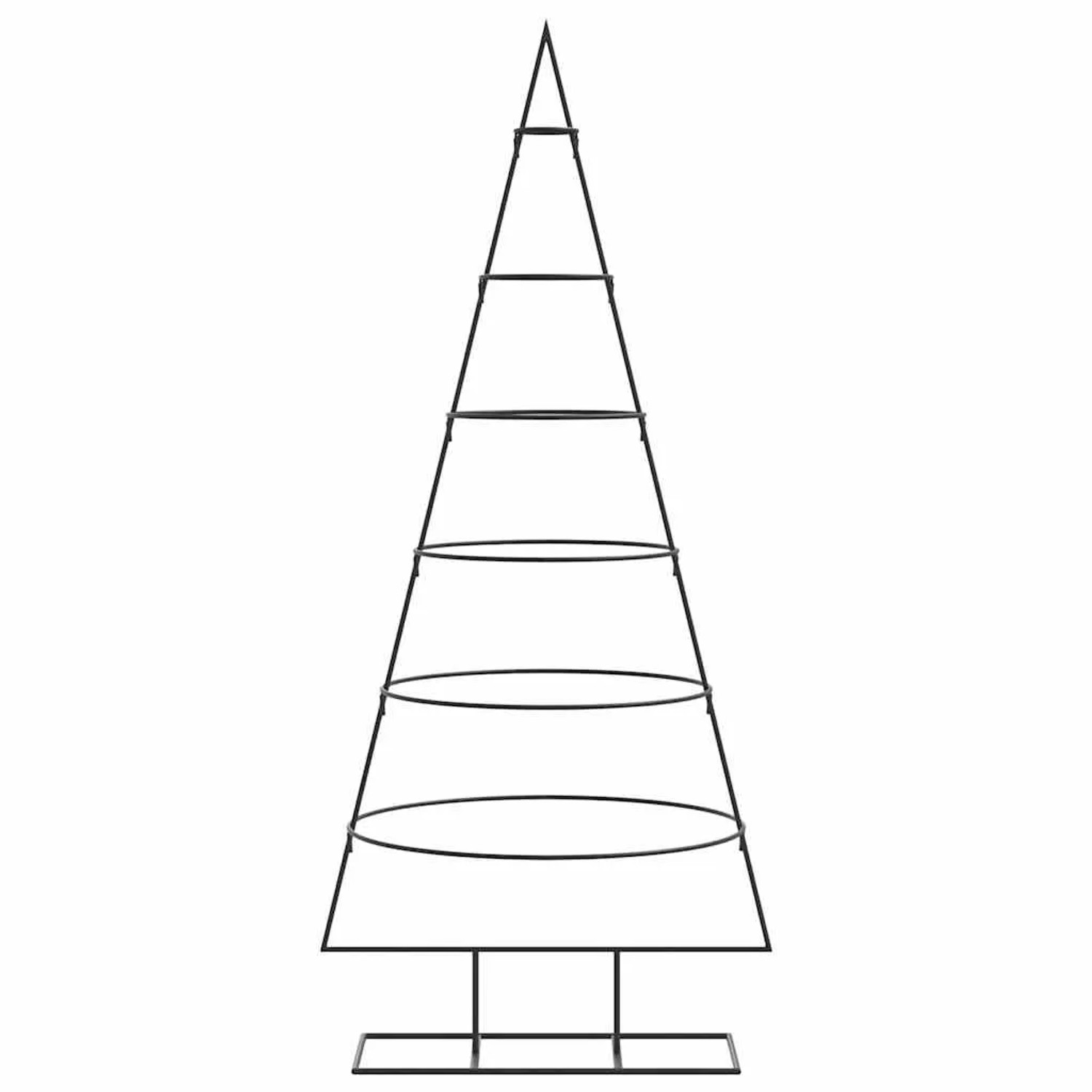 vidaXL Metall-Weihnachtsbaum für Dekorationen Schwarz 150 cm 4018948