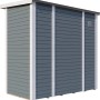 Graues Bertilo Gartenhaus Pentus 1 aus Holz, 115x234 cm, mit Flachdach.
