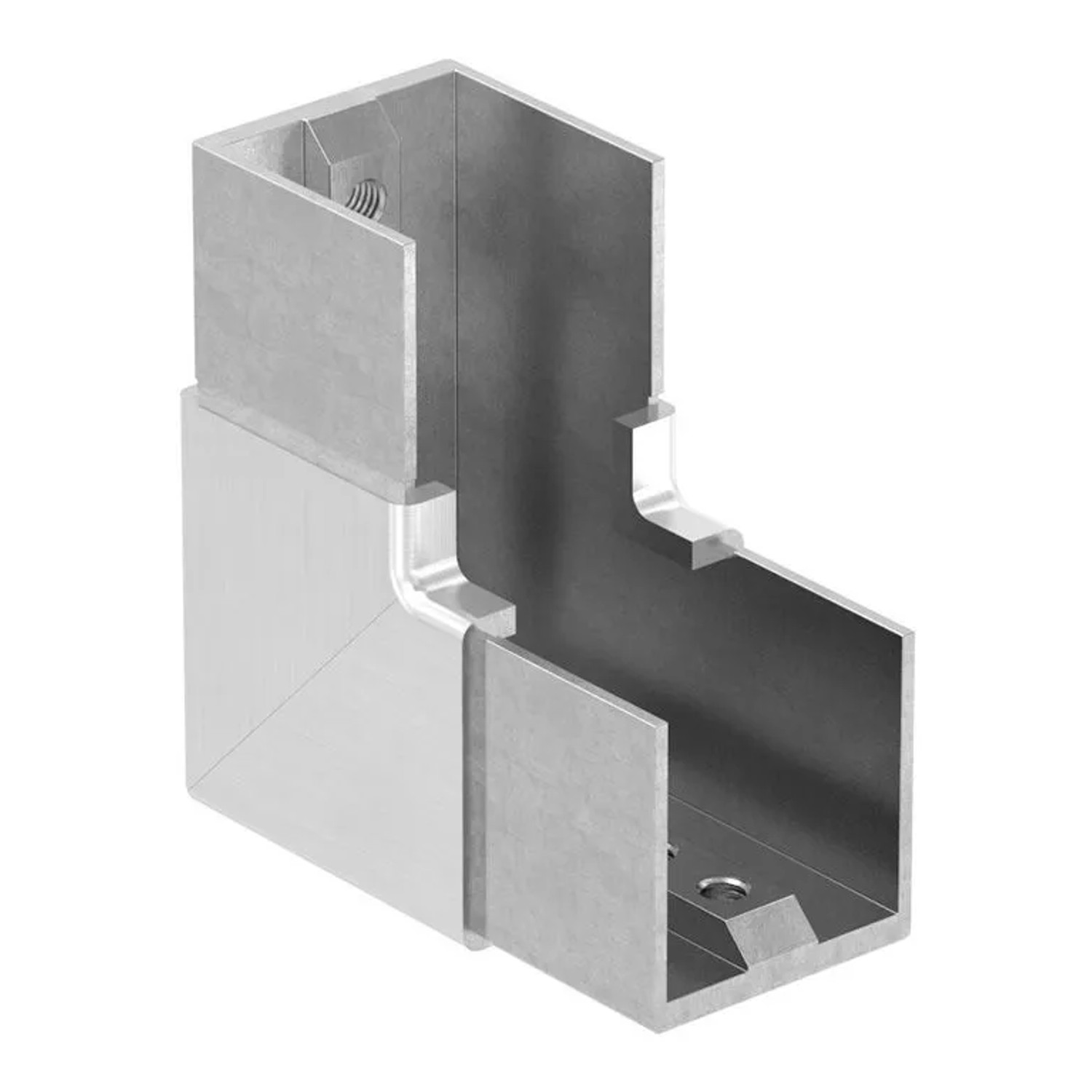 FeNau Rahmenecke 90 Grad Vertikal Für Quadrat-Nutrohr 40x40 mm V2A