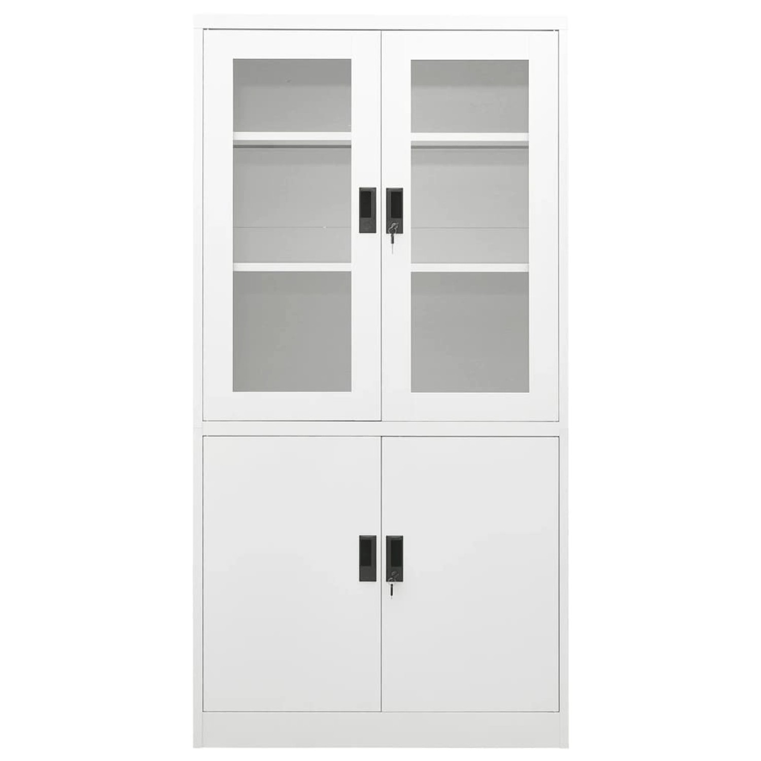 vidaXL Büroschrank Weiß 90x40x180 cm Stahl Modell 1