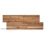 Brauner Rebel of Styles Holzverblender UltraWood Concave, 50x20cm, aus Teakholz für die Wandgestaltung im Innenbereich.